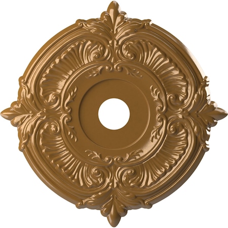 Ekena Millwork Attica PVC Medallion (Canopies up to 7 3/4"), 22"OD x 3 1/2"ID x 1"P, Metallic Vintage Gold CMP22ATDVG